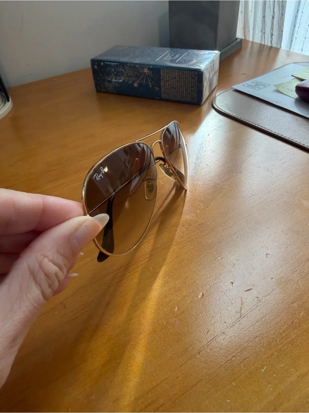 Ray-Ban Aviator Sunglasses Gold Frame with Brown Gradient Lenses